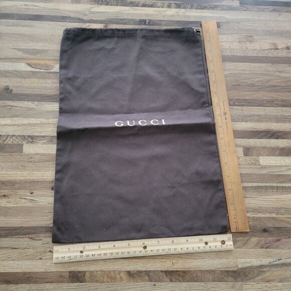 GUCCI 12 x 17.5" Brown Draw String Travel Protection/Dust Cover Bag - Picture 2 of 8